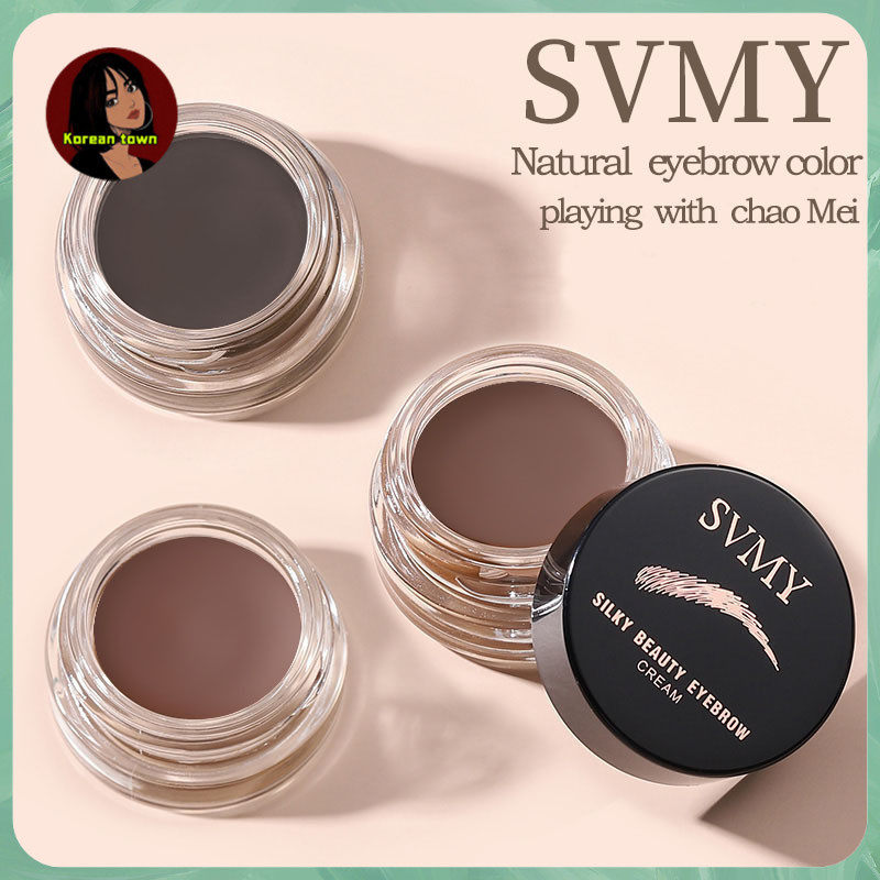 ครีมเขียนคิ้ว 4 สี พร้อมแปรง สีชัด คิ้วสวย กันน้ํา ติดทนนาน SVMY ( 6504 )