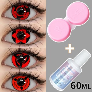 (COD& สต็อกพร้อม)คอนแทคเลนส์ Naruto คอสเพลย์ สีแดง ขนาด 14.5…