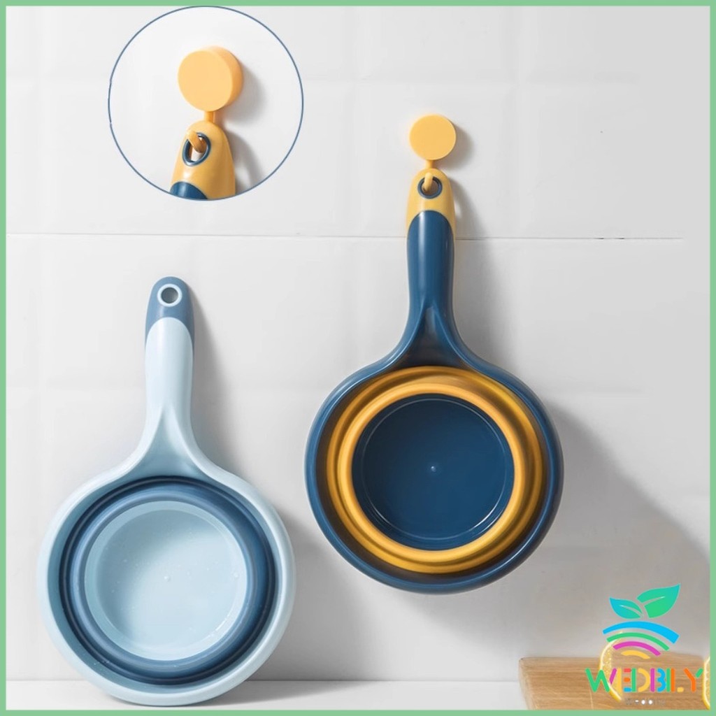 ขันพลาสติกตักน้ำ พับได้ ขันน้ำอาบน้ำ ล้างผักผลไม้ ได้ สายแคมป์ปิ้งต้องมี Water Ladle