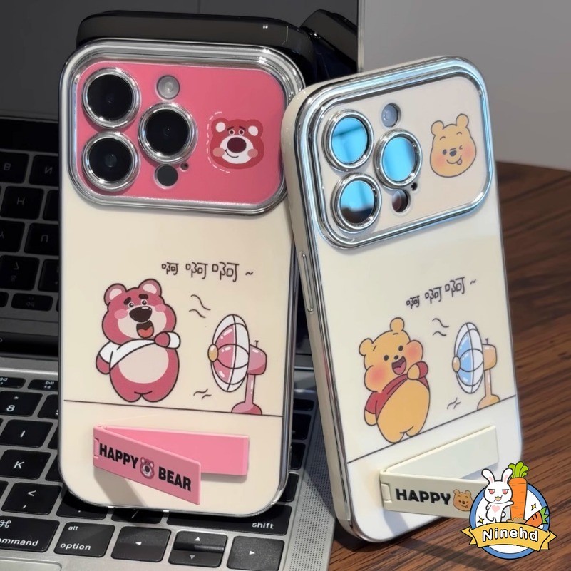 สําหรับoppo A38 A15 A57 A58 A77s A95 A54 A5s A3s A16 A18 A17 A12 A55 A53 A33 A32 A5 A9 A78 A74 A96 A93 A92 A92 A52 กรณีหมีสตรอเบอร์รี่กรณีกรณีหมีสนุก