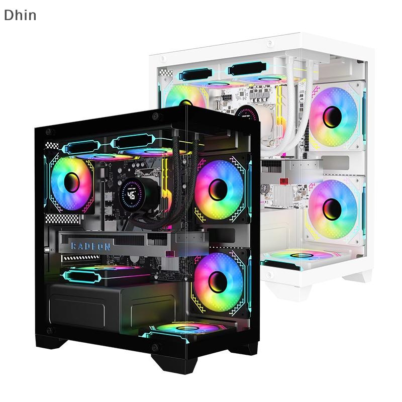 [Dhin] M-atx/itx โปร่งใส DIY เคสคอมพิวเตอร์ 270 องศากระจกเดสก์ท็อป PC Case HDD + SSD ATX แหล่งจ่ายไฟ USB 3.0 340 มม.กราฟิกการ์ด COD