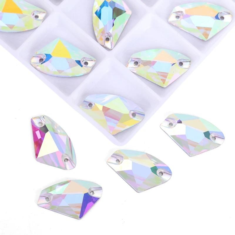 Ducrystal K9 Glass Crystal เย็บบน Rhinestones Flatback อุปกรณ์เสริมสําหรับเสื้อผ้าหัตถกรรมเย็บลูกปัด ราคา ถูกที่สุด ดีลบีเคเค แกลเลอรีภาพที่ 8