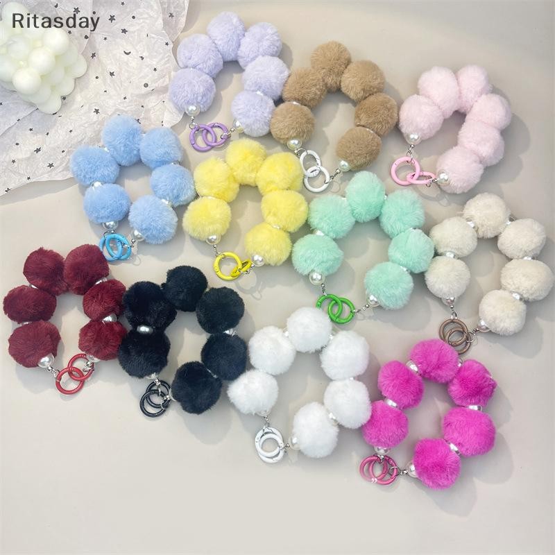 Ritasday สีสันหวานตุ๊กตาโซ่เคสโทรศัพท์ตกแต่งกระเป๋าจี้แฟชั่น Anti-Lost Lanyard สร้างสรรค์น่ารักพวงกุญแจของขวัญใหม่