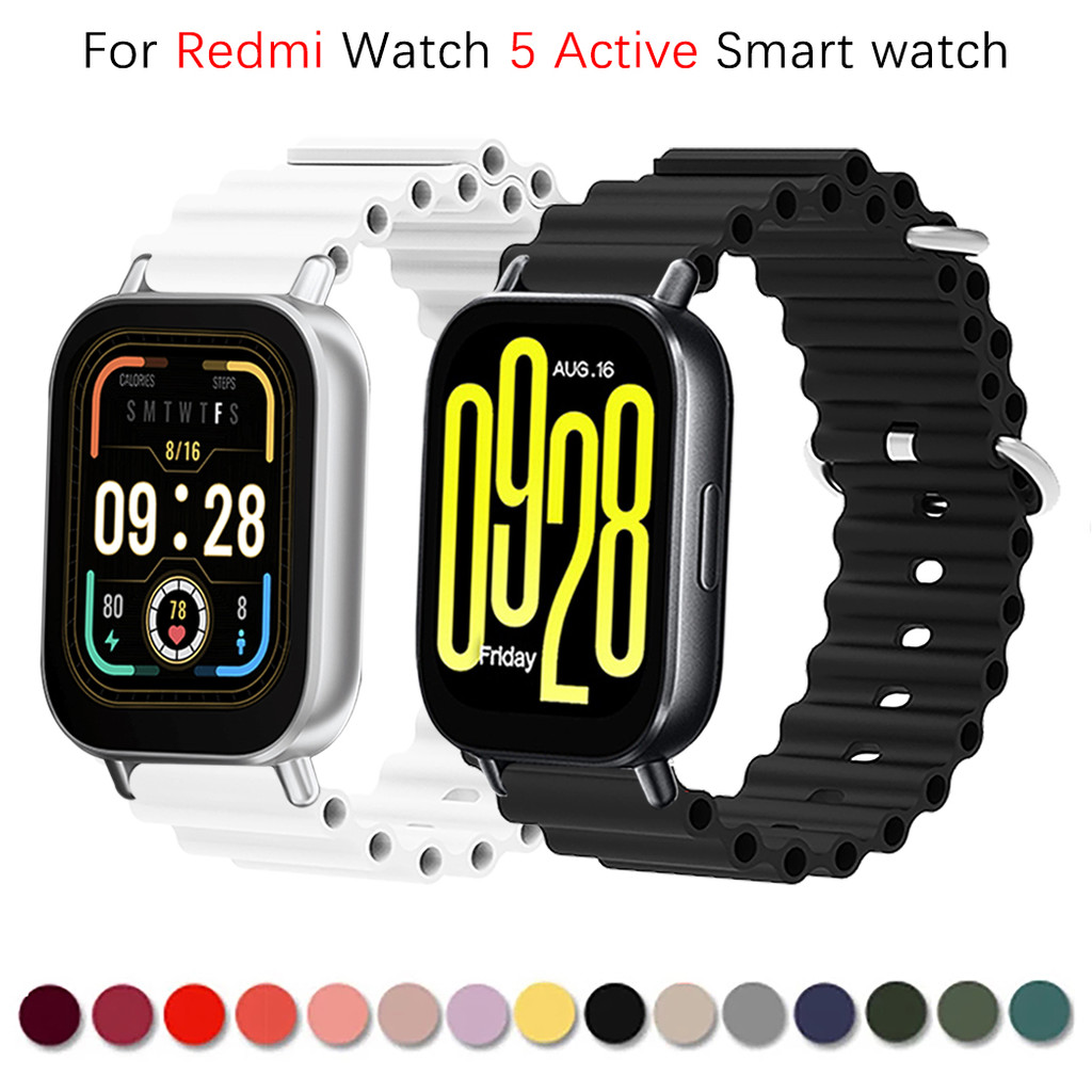Ocean สายซิลิโคนสําหรับ Redmi watch 5 Active/Redmi watch 5 lite SmartWatch อุปกรณ์เสริมทดแทน