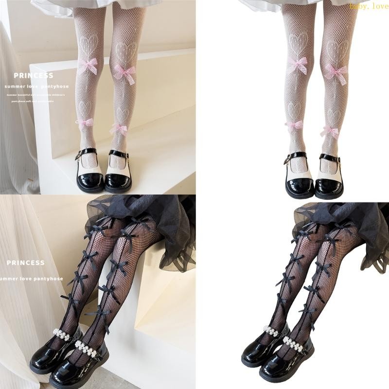 Blove* Stylish Butterfly Bows Leggings สําหรับเด็กแฟชั่นถุงน่องยาวเด็กทารกลูกไม้ Tights สีทึบสําหรับทุกวัน