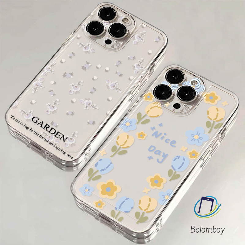 เคส สำหรับไอโฟน11 15 13 Pro Max 16 12 14 Pro 7 8 Plus XR X XS ดอกไม้ที่สวยงาม นุ่มและกันกระแทก แฟชั่น ลายดอกไม้