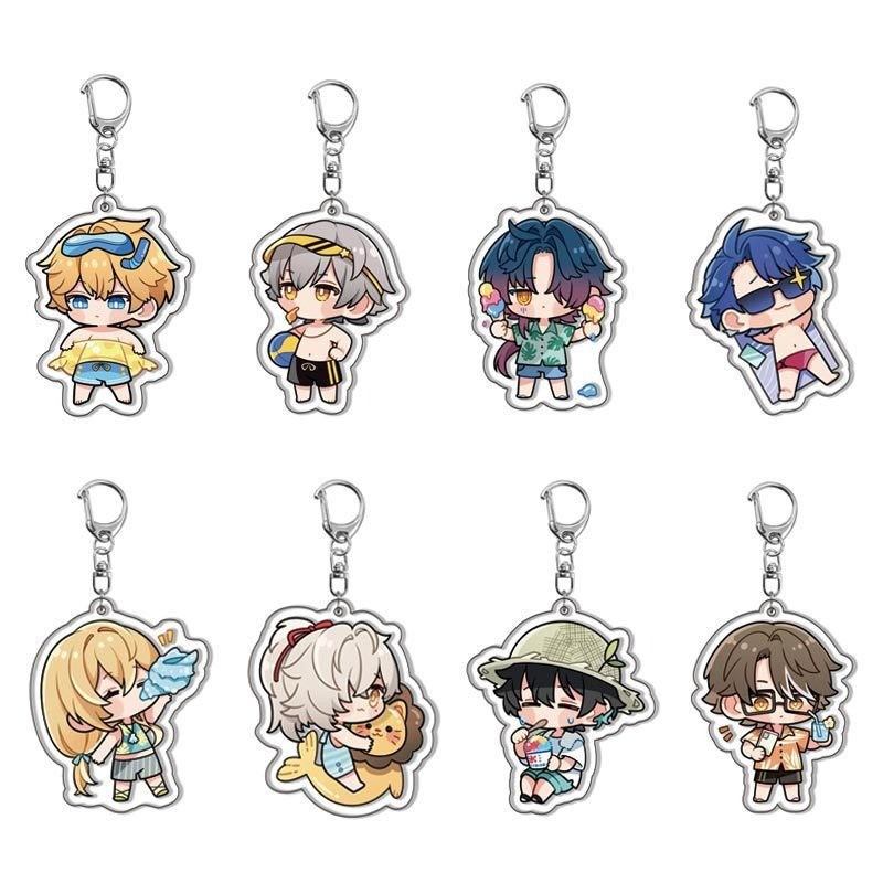 เกม Honkai: Star Rail Danheng Jingyuan Luocha จี้น่ารักพวงกุญแจแหวนป้ายอุปกรณ์เสริมอะคริลิคพวงกุญแจคริสต์มาสของขวัญ