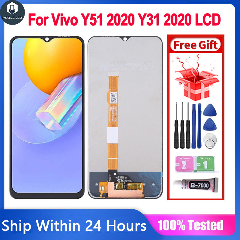 Original LCDสําหรับVivo Y51 2020 Y31 2021 /Y72 5G/Y52 5G/Y52S /Y53S/IQOO U3 หน้าจอLCD Touch Screen D
