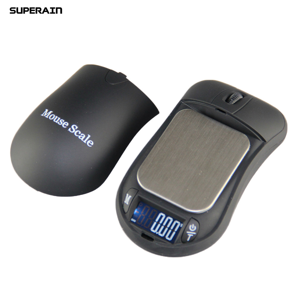 [SUPA] 200g/001g จอแสดงผล LCD เครื่องประดับ เครื่องชั่งกระเป๋าดิจิตอล รูปทรงเมาส์ น้ําหนักสมดุล