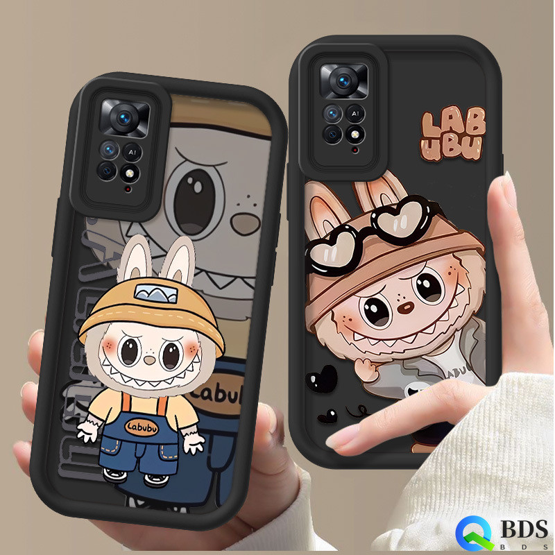 ปลอกสําหรับredmiหมายเหตุ11 11S 10 10S 12 12S 13 9 8 Pro 9S 4G 5Gซิลิโคนนุ่มRabuอะนิเมะสตรอเบอร์รี่หมีการ์ตูนAnti Dropเคสโทรศัพท์