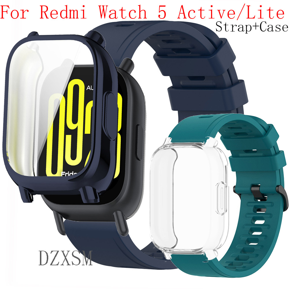 2in1 สําหรับ Xiaomi Redmi watch 5 Active Lite กรณี + สายรัด Smart watch ฝาครอบกันชนป้องกัน Soft Sports Band ป้องกันหน้าจอ