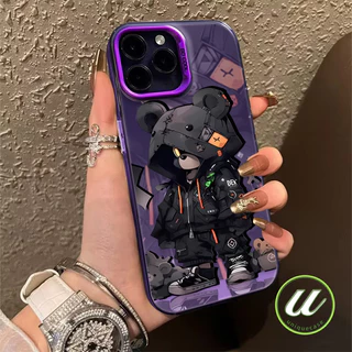 การ์ตูนแฟชั่นหมีความรุนแรงเย็น เคส Realme C53 C71 C75 C55 C20 C35 C51s C67 C25 C12 C21 C20A C17 Note 50 60 C33 C30 C15