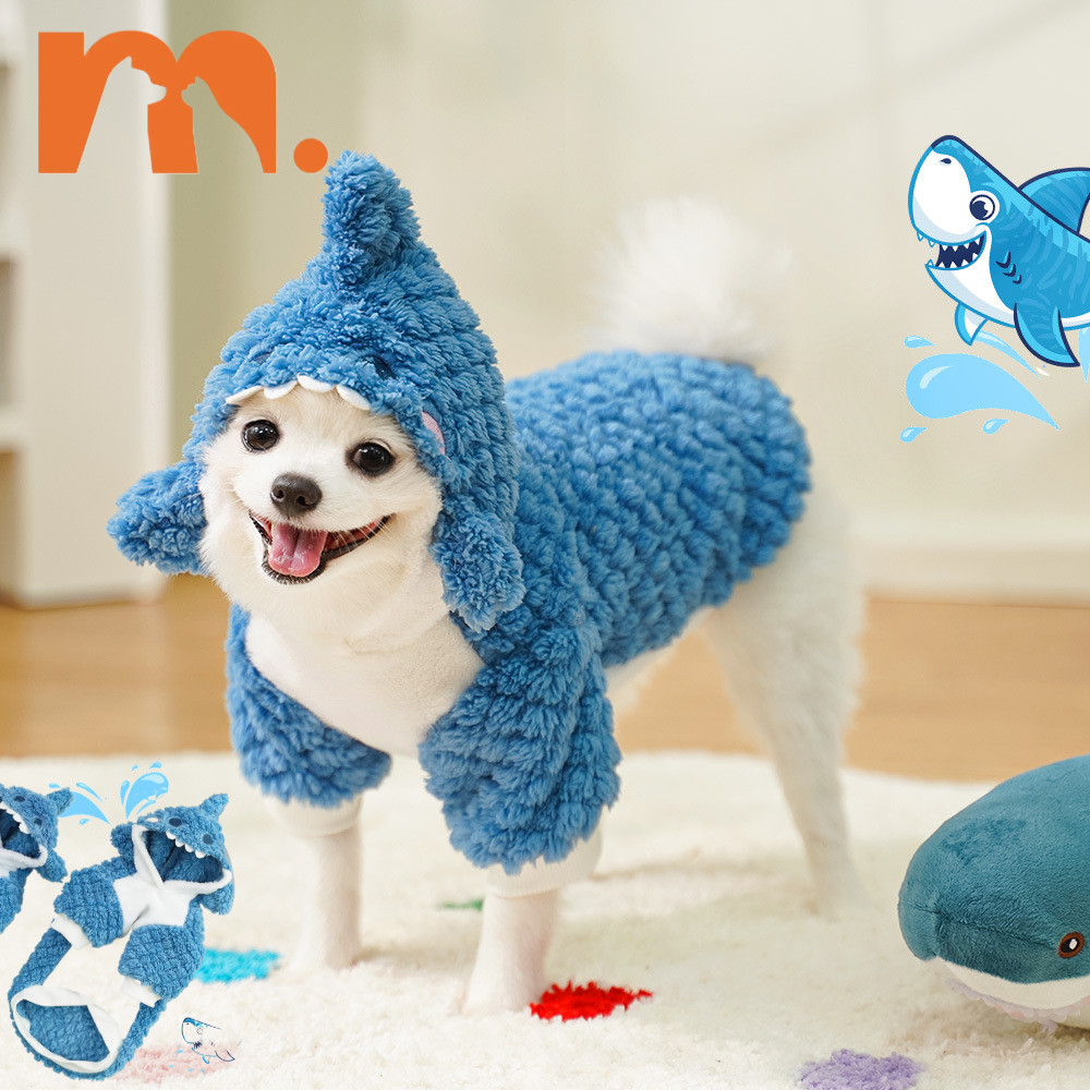 [Muhsinpet] ชุดแปลงร่างฉลามสัตว์เลี้ยง เสื้อผ้าสัตว์เลี้ยงสไตล์ตลกน่ารัก