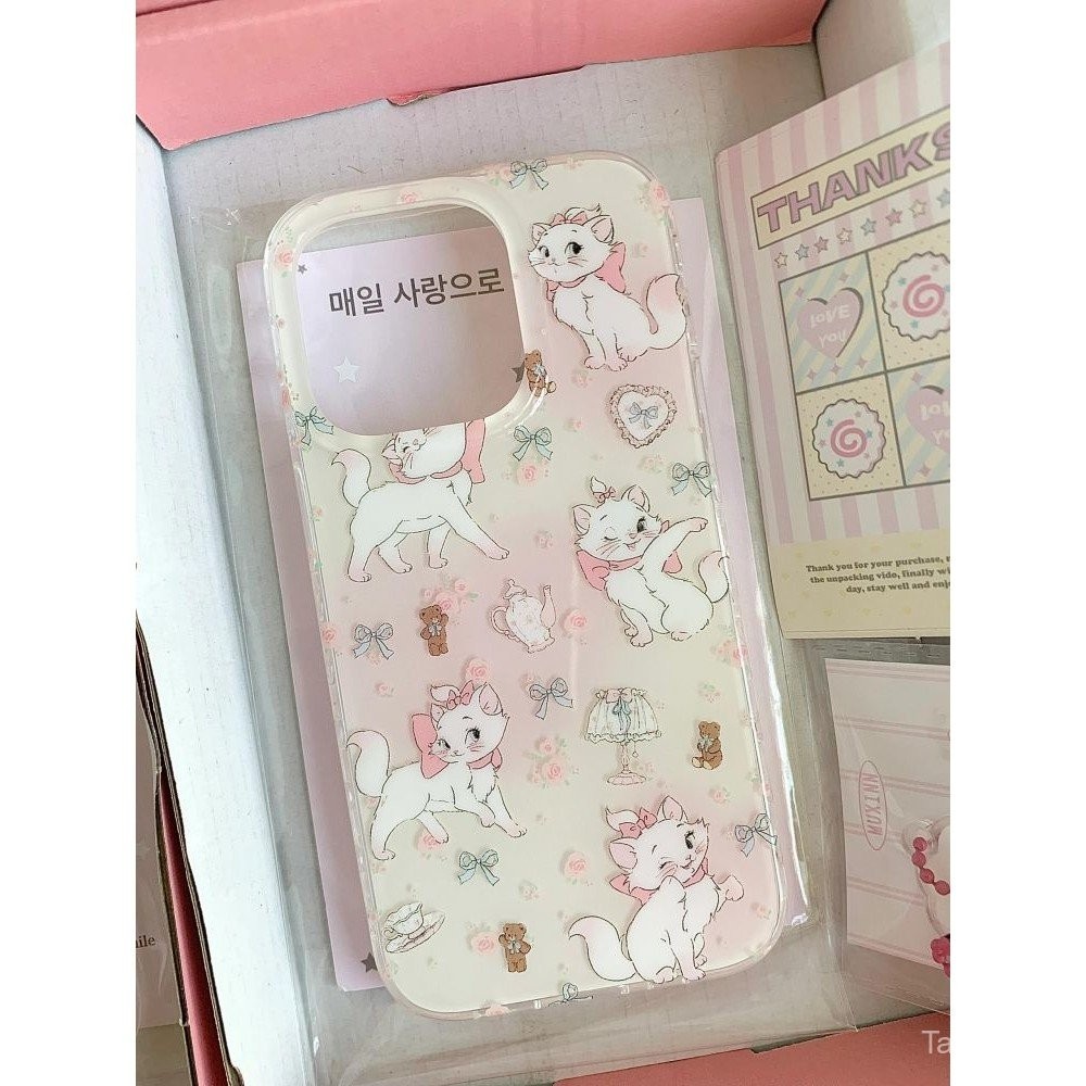 เคสโทรศัพท์สำหรับ iPhone 7 8 x XS XR xsmax 11 12 13 14 15 16 Pro Max PLUS ลายดอกไม้ลายแมวแมรี่เคสนิ่มเคสกันกระแทกเคส xqae