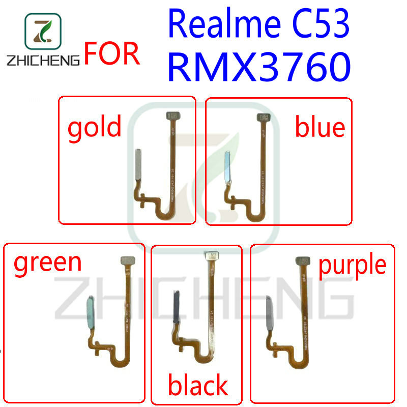 เซ็นเซอร์ลายนิ้วมือสําหรับ Realme C53 RMX3760 เปิดปุ่มปิด flex
