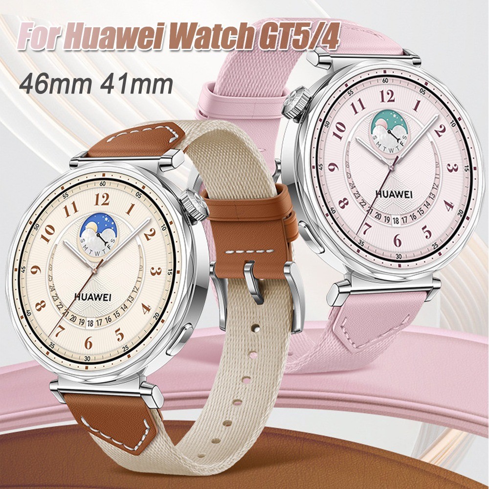 18 มม.หนังคอมโพสิตทอสําหรับ Huawei นาฬิกา GT 6 5 4 41 มม.สร้อยข้อมือสมาร์ทสําหรับ HUAWEI GT5 pro 42 มม.สายรัดข้อมือ