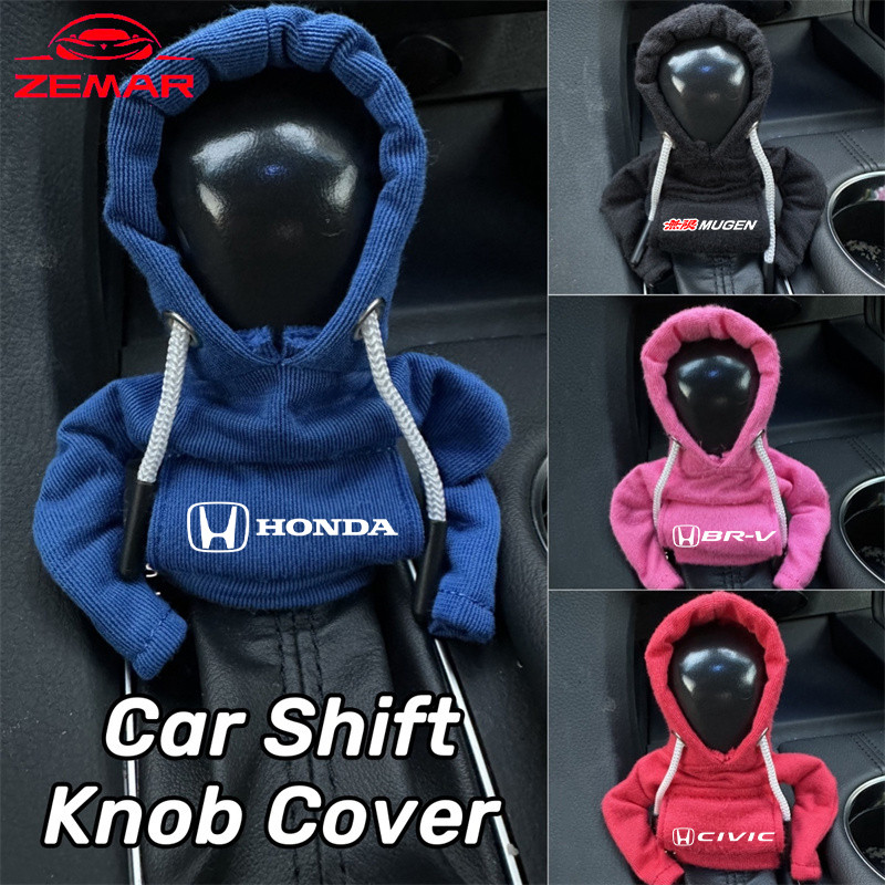 Honda ฝาครอบลูกบิดเกียร์อัตโนมัติ Hoodies สร้างสรรค์ ยูนิเวอร์แซ Handle Shift Knob ฝาครอบก้าน Honda civic 11th gen fd fc eg fk HRV Jazz City Mugen Fit Vezel Accord BRV WRV Stream