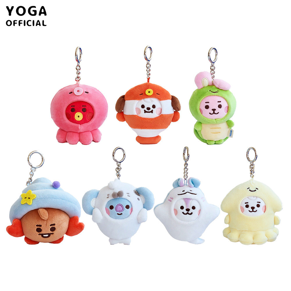 ใหม่kpop Idol Bangtan Boys ocean Seriesตุ๊กตาตุ๊กตาKeyringน่ารักการ์ตูนตุ๊กตาของเล่นกระเป๋าจี้กองทัพของขวัญ