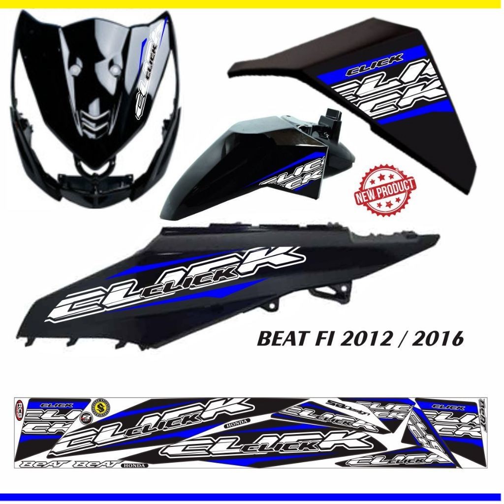 สติ๊กเกอร์ BEAT FI / BEAT PGM FI MOTORCYCLE STRIPING LATEST MOTIF สติ๊กเกอร์