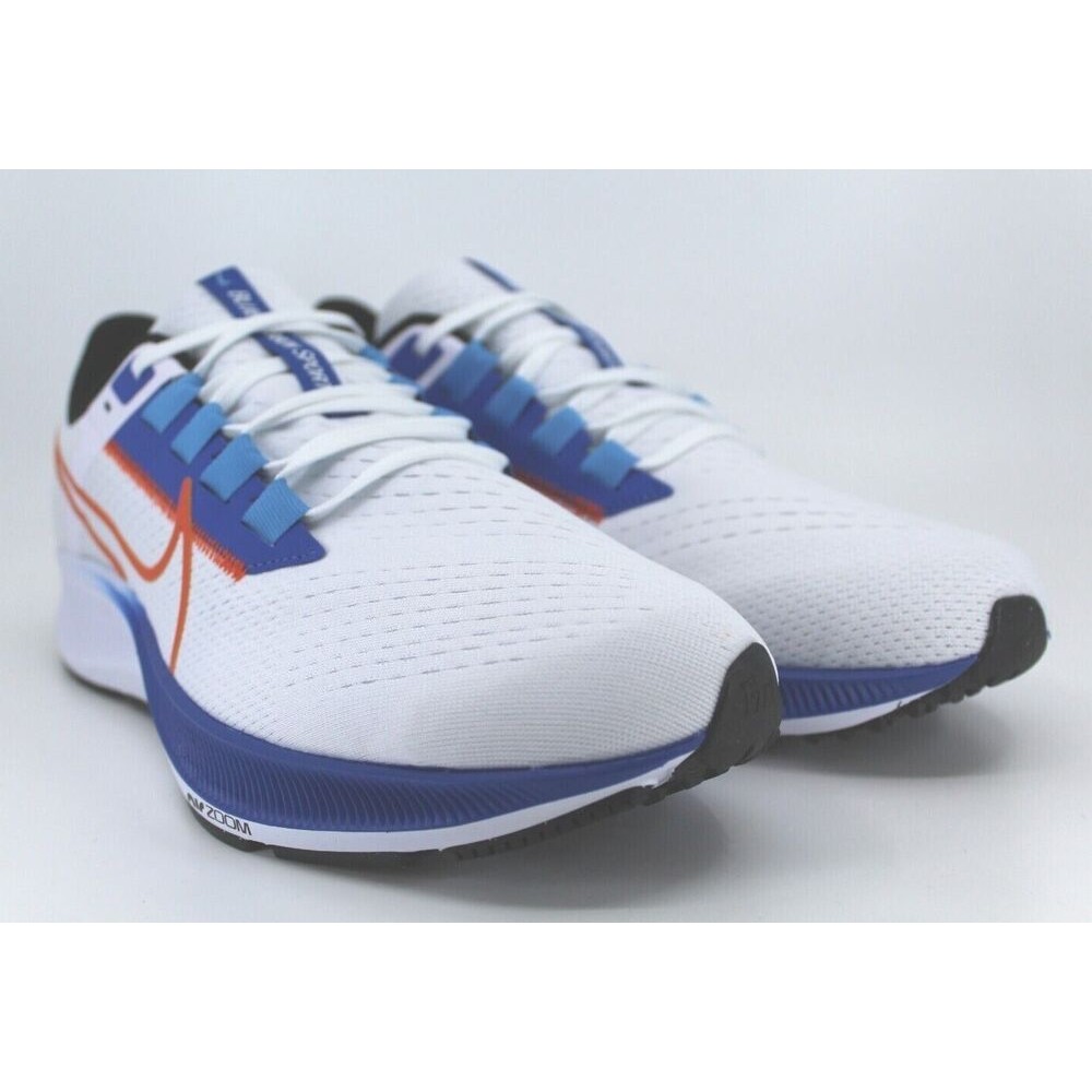 Nike Air Zoom Pegasus 38 เกมสีขาวสีส้ม Rush Royal DQ8575-100