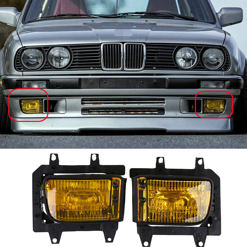 ไฟตัดหมอกไฟหน้า Assemblies สําหรับ BMW 3 Series E30 1982-1994 ไฟตัดหมอกกันชนหน้าคุณภาพสูง (ไม่มีหลอด