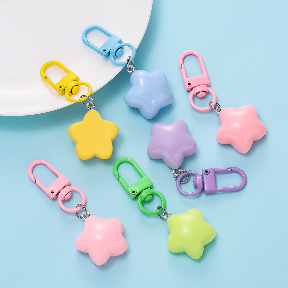 St. kunkka 1 ชิ้นเรซิ่นพวงกุญแจดาวน่ารักพวงกุญแจจี้ตุ๊กตาอุปกรณ์เสริม DIY พวงกุญแจ