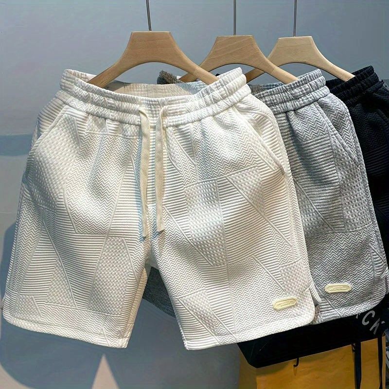 [พร้อมส่ง] Maisida M-5XL กางเกงขาสั้นลําลองสบายแฟชั่นขนาดใหญ่สวมใส่สบายกางเกงขาสั้นแฟชั่นผู้ชาย สีดํา/ขาว/เทา