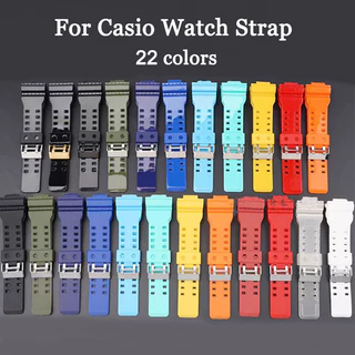 สายนาฬิกาซิลิโคนสําหรับสร้อยข้อมือ Casio นาฬิกาดิจิตอล GA110 100 120 200 150 300 G8900 GLS8900 GR8900 GLS100 GW8900 GD100 110 120 สายนาฬิกาผู้ชายผู้หญิงนักเรียนเข็มขัดข้อมือ