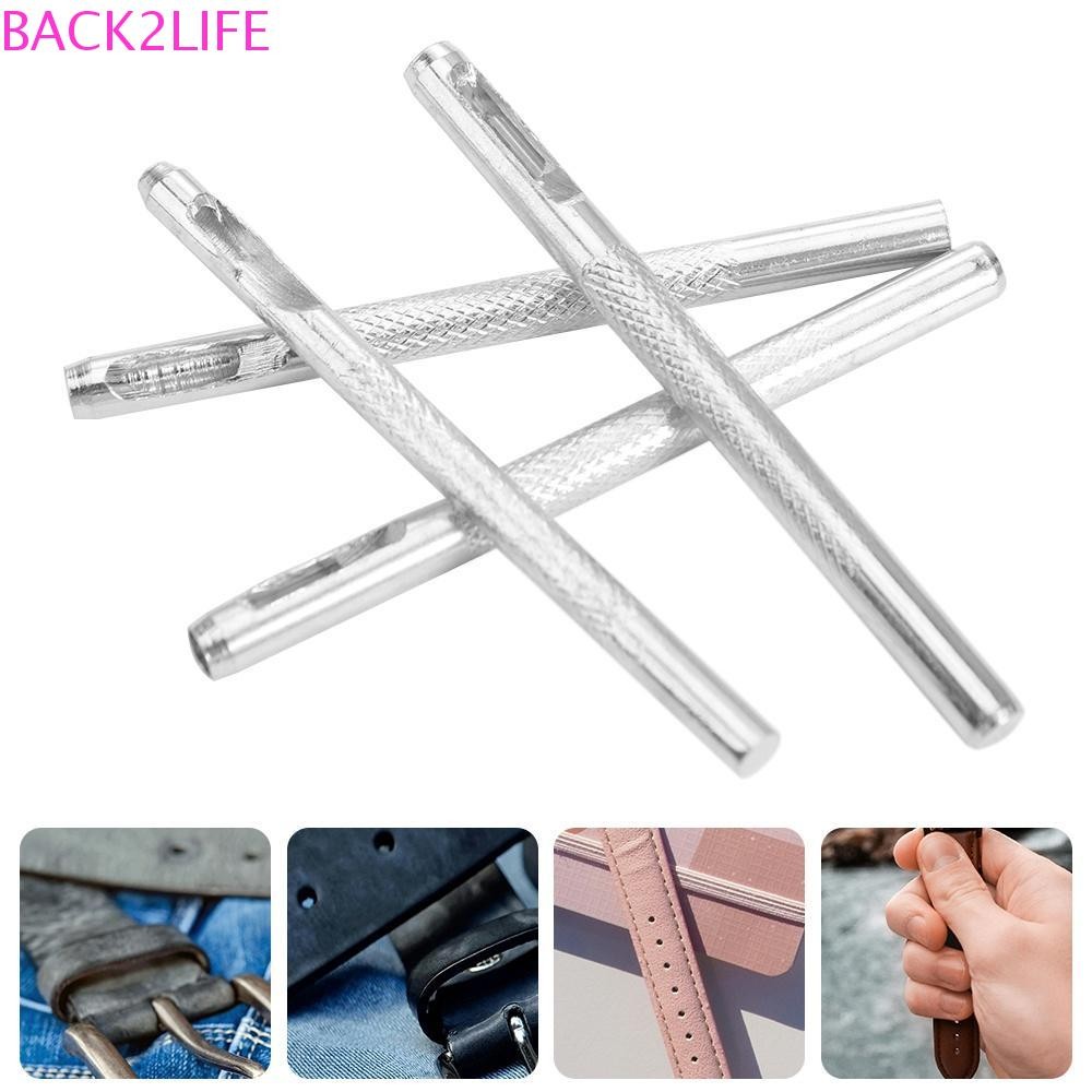 Back2life เครื่องเจาะรูเข็มขัด, ชุดเจาะหนังกลวง 2.5/3/3.5/4 มม., เครื่องมือช่าง DIY รูกลมคุณภาพสูงนาฬิกาเครื่องมือสายนาฬิกา