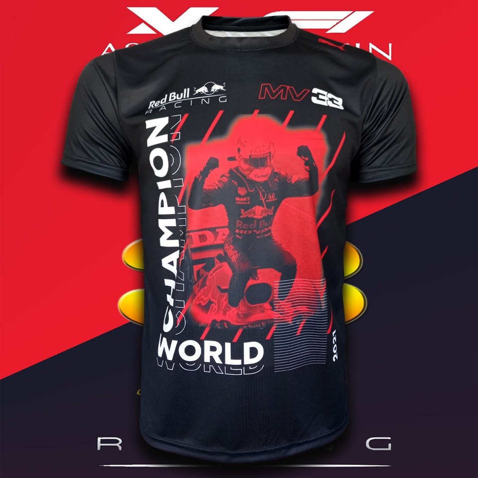 F1 Ver33 Formula 1 World Champion Car Racing Tshirt เสื้อไมโครไฟเบอร์