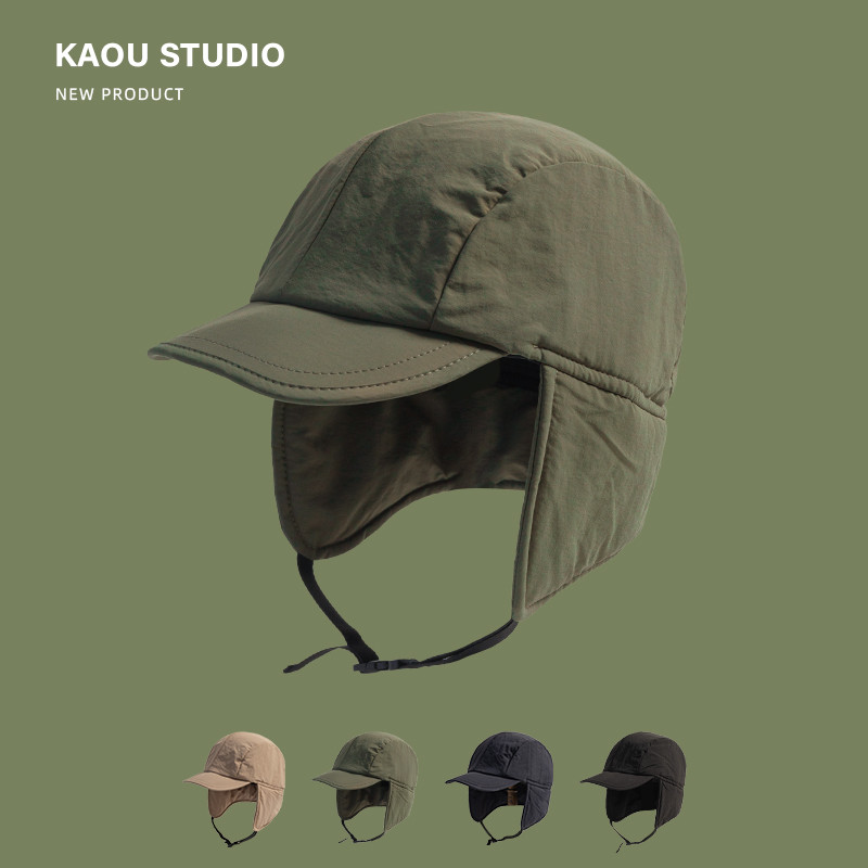 ฤดูหนาวป้องกันหูเบสบอลหมวกผู้ชายผู้หญิงกลางแจ้งเล่นสกีขี่จักรยาน กันลม หมวกนักบินอบอุ่น