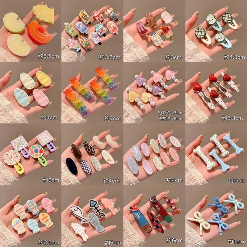ชุดกิ๊บติดผมสำหรับเด็ก สไตล์เกาหลี น่ารัก การ์ตูน 10 ชิ้น เครื่องประดับผมขนาดเล็ก