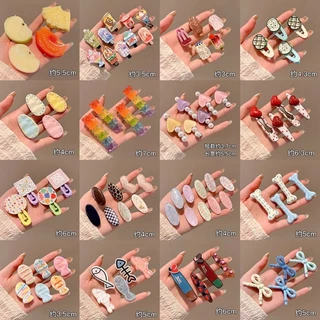 ชุดกิ๊บติดผมสำหรับเด็ก สไตล์เกาหลี น่ารัก การ์ตูน 10 ชิ้น เครื่องประดับผมขนาดเล็ก