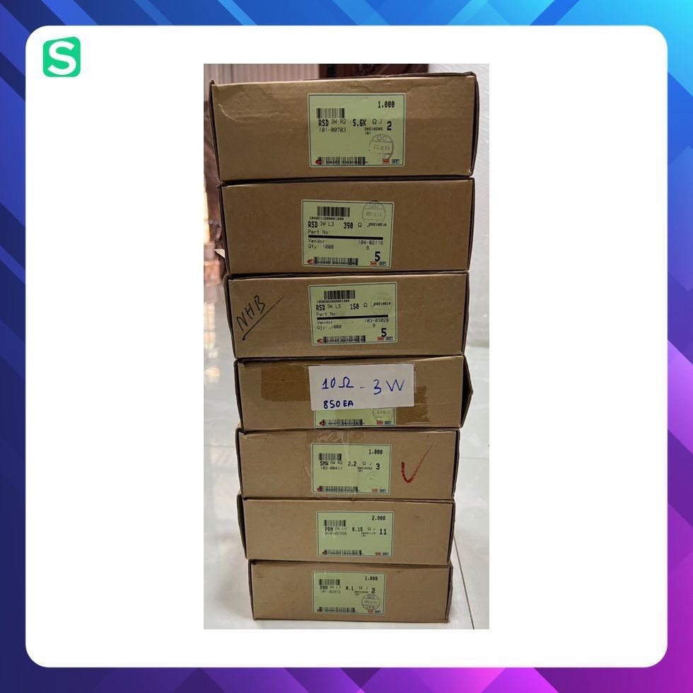 [ 50 ชิ้น ] 2W 3W 5W RESISTANCE: 0.15R 0.1R 0.33R 2.2R 10R 150R 5 COPPER PINS 0.15ohm 0.1ohm 2.2ohm 