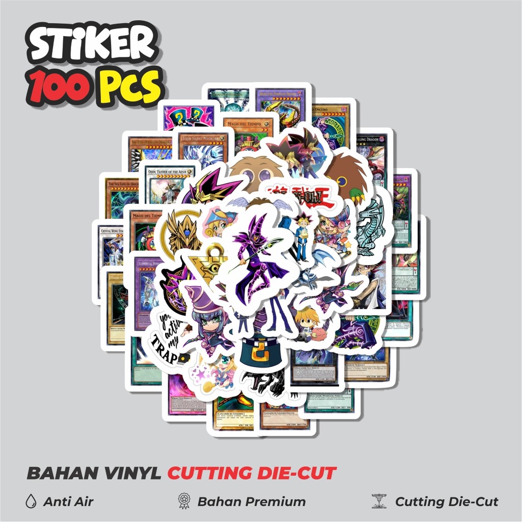 HP YU-GI-OH! สติ๊กเกอร์อนิเมะมังงะ Yu-Gi-Oh 50 ชิ้น! ของตกแต่งน่ารักที่สร้างสรรค์สําหรับโน๊ตบุ๊คสเก็