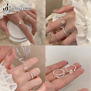 แหวนมูนสโตน JOJO COCO Niche สำหรับผู้หญิง ปรับขนาดได้ ใช้งาน…