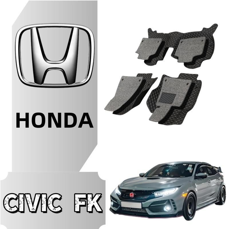 Honda civic FK พรมในรถยนต์6D แบบเต็มพื้น สำหรับรถ Honda civic FK 1ชุดมี3/6ชิ้น นต์ ผู้ผลิตพรมปู