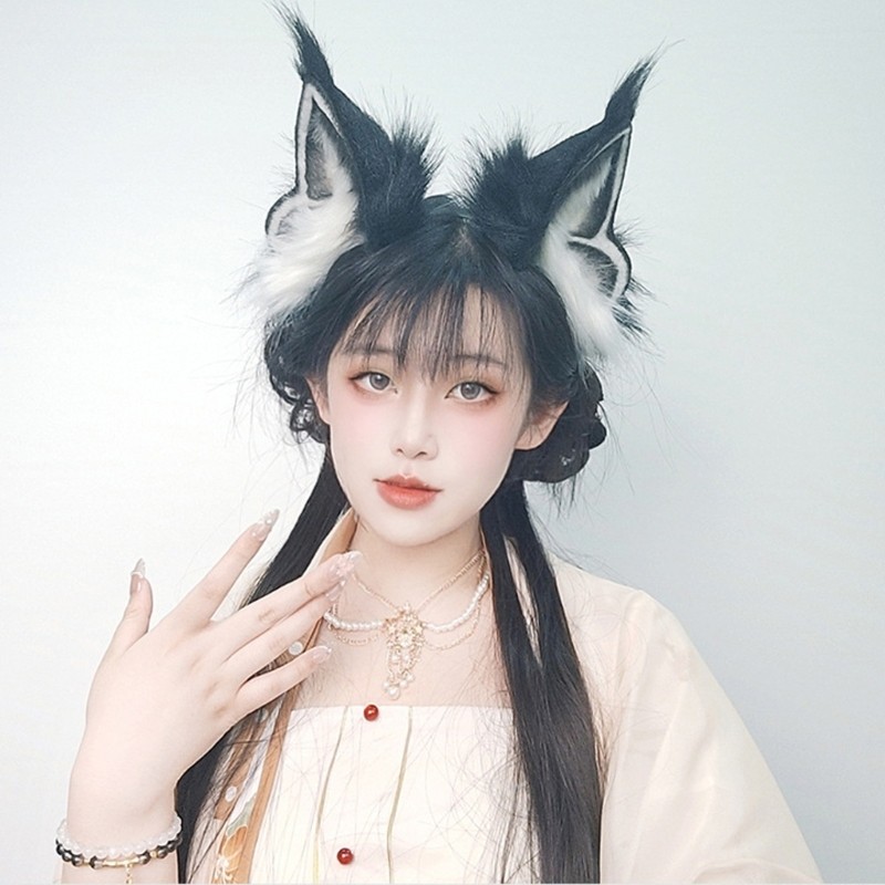 Cozy ยืดหยุ่นแกนโลหะ Plush Devil Horns Headbands สําหรับคอสเพลย์ผู้ที่ชื่นชอบงานฮาโลวีนและกิจกรรมธีม