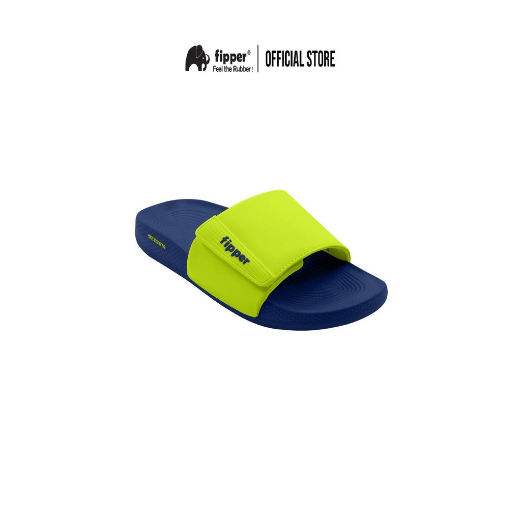 Fipper Slides Sandal Unisexy Blue (Port) / Green (Neon) - Fipper Slides Sandal for Unisex Blue (Port