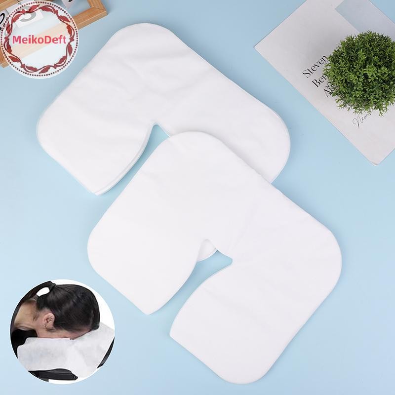 MeikoDeft 100/200 ชิ้น SPA Face นวด Pad ร้านเสริมสวยนวด Headrest Pad ทิ้งผ้าฝ้ายผ้าเช็ดตัว Face Skin Care เครื่องมือ TH