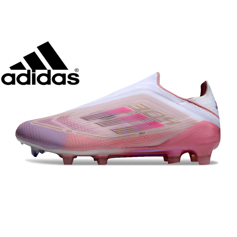 รองเท้าฟุตบอล F50 Elite Messi FG Yamal สีชมพู ออกแบบมาสำหรับการใช้งานกลางแจ้ง ทนทานและป้องกันการลื่น