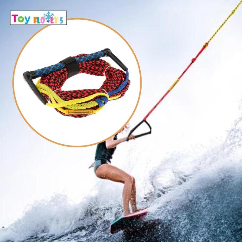 เชือก Wakeboard 23 เมตร พร้อมที่จับสำหรับสกีน้ําและ wakeboard ใช้งานได้หลายแบบ