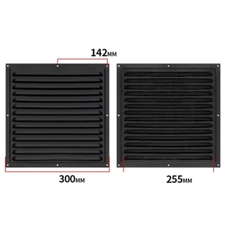 BRAV ตะแกรงช่องระบายอากาศ,อลูมิเนียมความร้อน Cooling Vents แผ่นฝาครอบระบายอากาศ,โลหะ 200*300 มม./200*400 มม.ฝาครอบระบบอากาศหน้าจอหน้าต่าง Square Vent