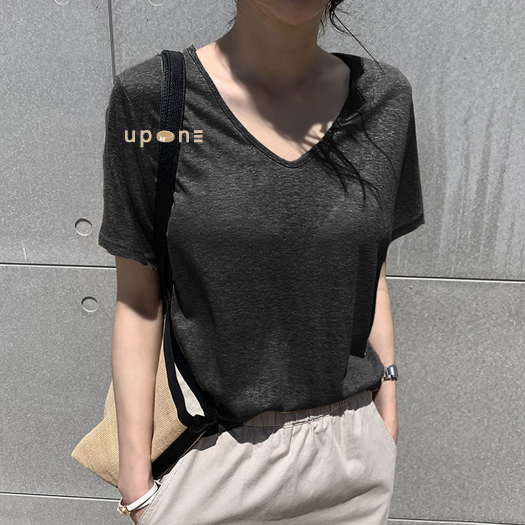 เสื้อยืดใส่สบาย ผู้หญิง ผ้าบางเย็น ไม่เหนียวตัว