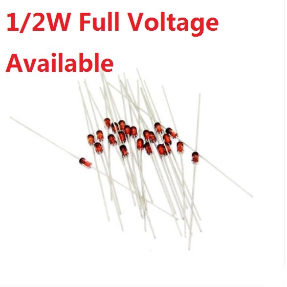 100pcs 1/2W  Zener Diode DO-35 BZX55C2V2 2V 2V2 2V4 2V7 3V 3V3 3V6 3V9 4V3 4V7 5V1 5V6 6V2 6V8 7V5  