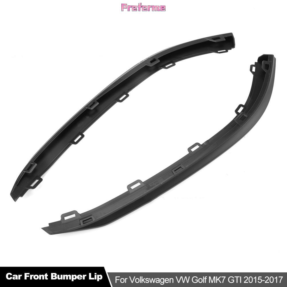 Preferme 2 ชิ้นรถกันชนหน้า Lip Air Deflector Valance Trim สปอยเลอร์ล่างสําหรับ VW สําหรับกอล์ฟ MK7 G