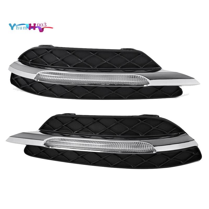 [yhumh003]คู่ LED DRL ไฟวิ่งกลางวันไฟตัดหมอกเหมาะสําหรับ C-Class W204 C250 C300 11-13