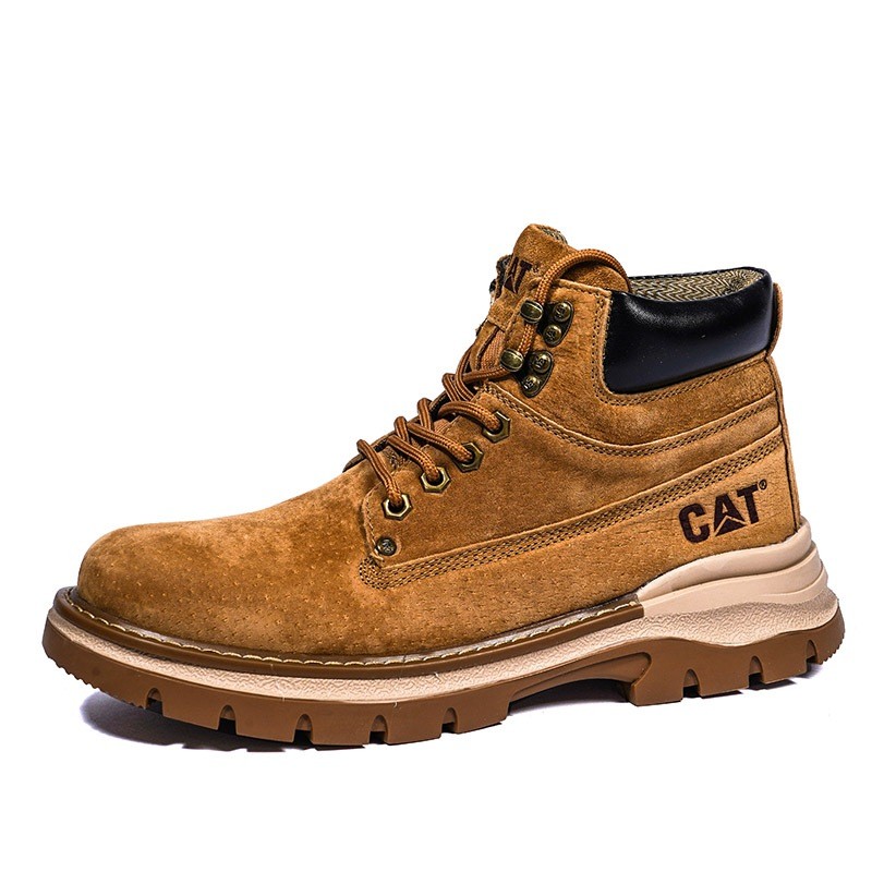 Caterpillar รองเท้าผู้ชายรองเท้าเดินป่าสําหรับชายกลางแจ้ง Hight-Top เครื่องมือรองเท้าสบายๆรองเท้า CAT ขนาด 38-45