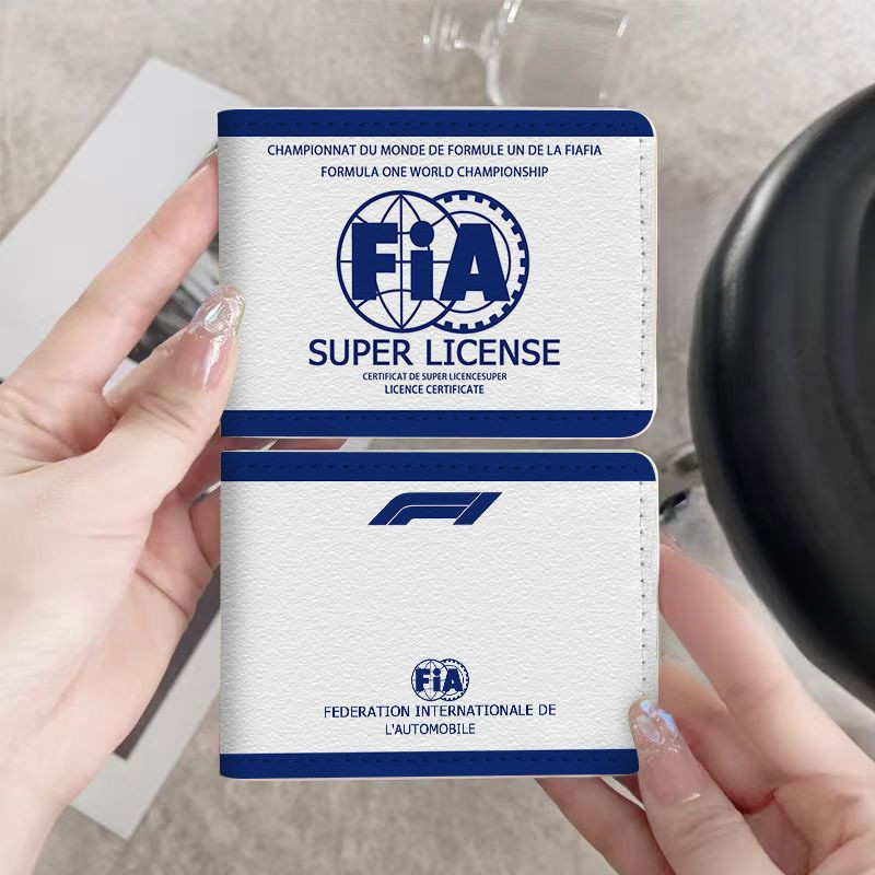 F1 driver's license protective cover, ID card holder, fia personalized card holder, F1 racing super 