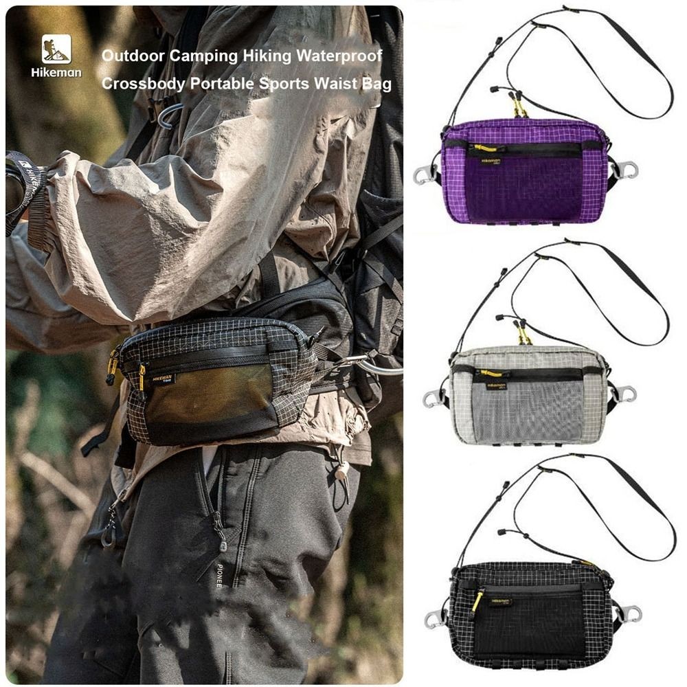UUMIR Camping Hiking Crossbody Bag, แพ็คเกจกระเป๋าคาดเอวกีฬากันน้ําแบบพกพา,กระเป๋าตกปลาอเนกประสงค์อุปกรณ์ปั่นจักรยานภูเขากลางแจ้ง ราคา ถูกที่สุด ดีลบีเคเค แกลเลอรีภาพที่ 5